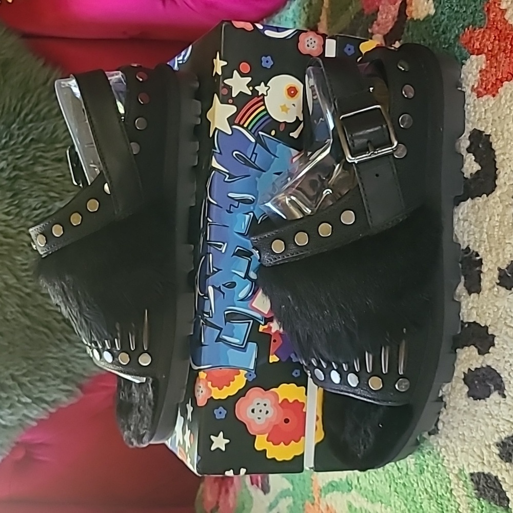 UGG Biker Chic Sandal Black 8.5